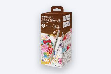 Paper box of 49pcs of Artline SUPREME Brush Pen and Artline SUPREME Blender 