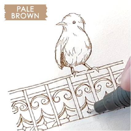 Drawing colour sample of PALE BROWN