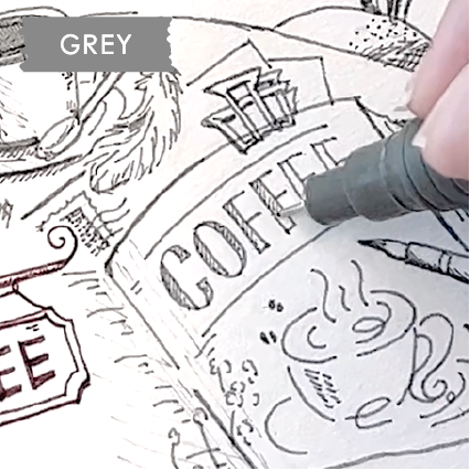 Drawing colour sample of GREY