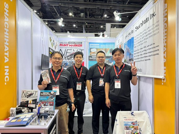 Shachihata booth and staff at METALEX 2025