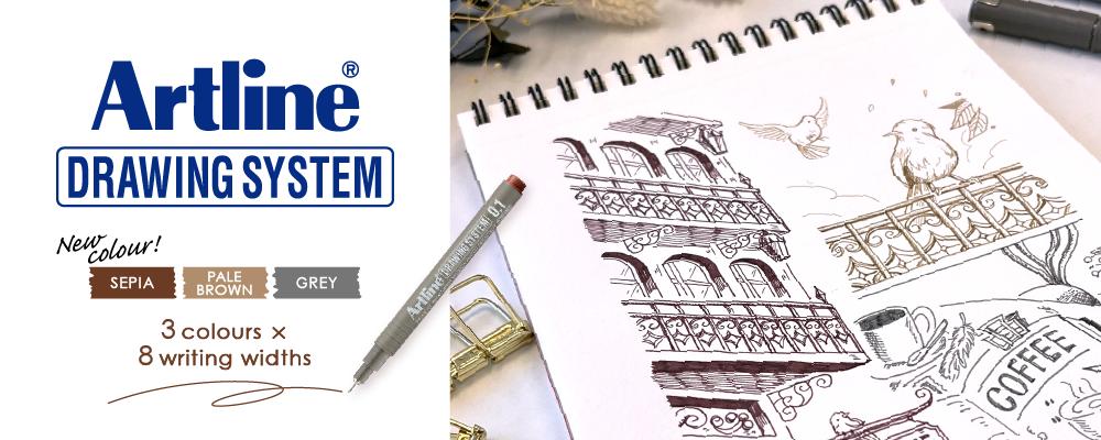 main banner image of Artline DRAWING SYSTEM 3 new colours