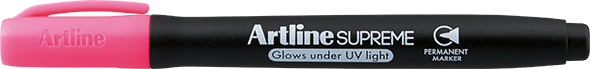 Artline SUPREME PERMANENT MARKER Glows under UV light