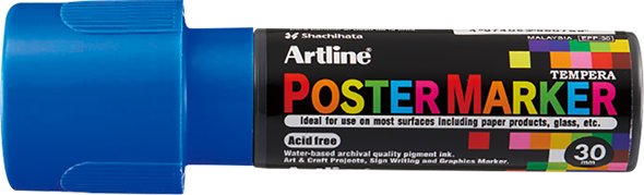 Artline Poster Markers - 30 mm Tip, Blue