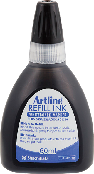 Artline TINTA DE RECAMBIO PARA ROTULADORES DE PIZARRA (60ml.)