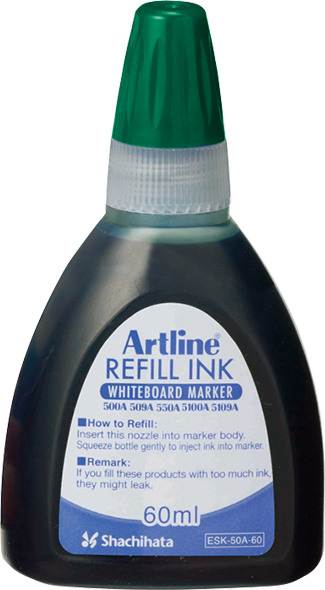 Artline TINTA DE RECAMBIO PARA ROTULADORES DE PIZARRA (60ml.)