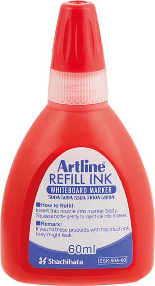 Artline TINTA DE RECAMBIO PARA ROTULADORES DE PIZARRA (60ml.)