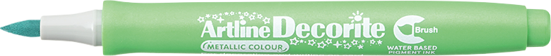 Artline Decorite Brush verde metalizado