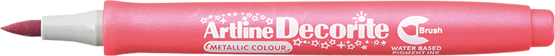 Artline Decorite Brush rosa metalico