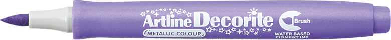 Artline Decorite Cepillo violeta metalizado