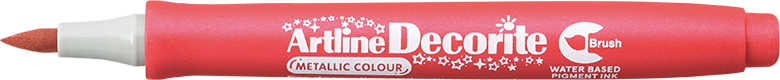 Artline Decorite Brush metallicred