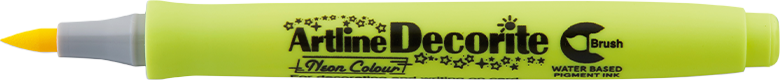 Artline Decorite Brush Amarillo neon