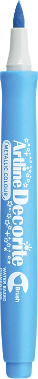 Artline Decorite brush metallicblue