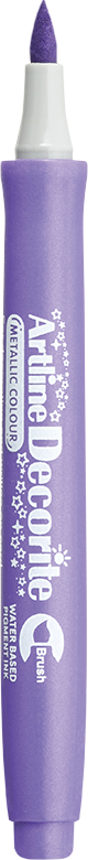 Artline Decorite brush metálico morado