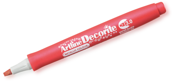 Artline Decorite 3.0 rojo metalizado