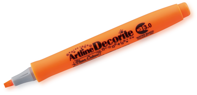 Artline Decorite 3.0 naranja neón