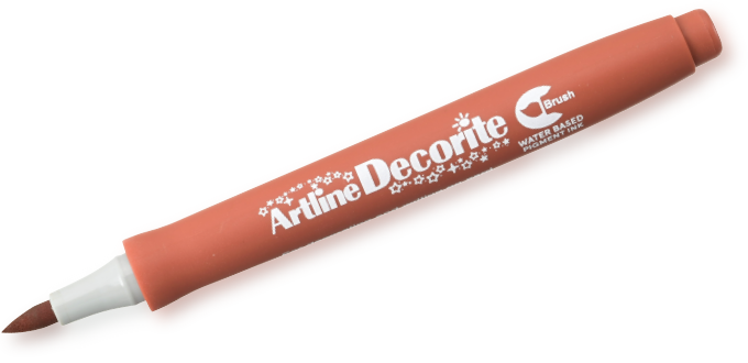 Artline Decorite Brush marrón