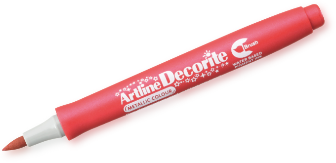 Artline Decorite Brush metallicred