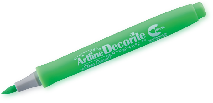 Artline Decorite Pincel verde neón