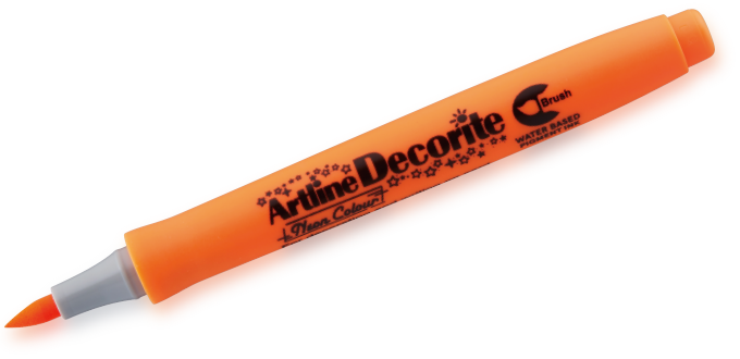 Artline Decorite Brush neonorange