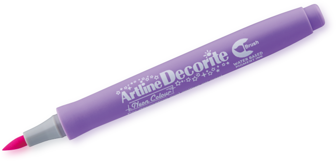 Artline Decorite Brush neón púrpura