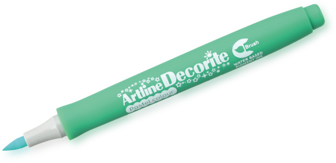 Artline Decorite Brush verde pastel