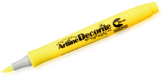Artline Decorite Brush yellow