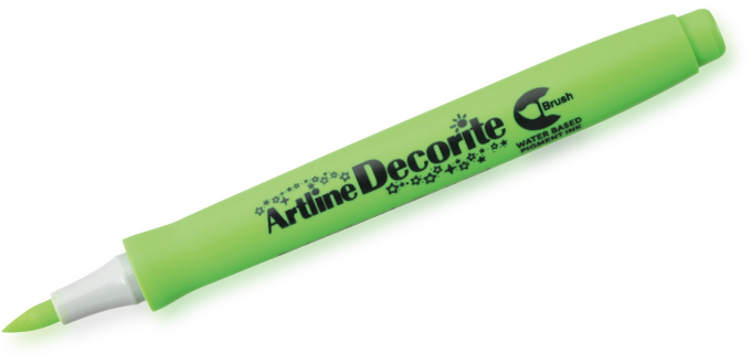 Artline Decorite Brush amarillo verde