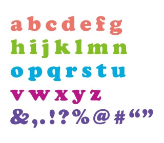Alphabet(lower case letters)